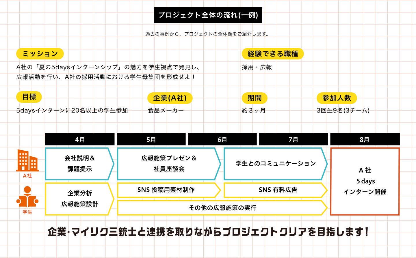 プロジェクト全体の流れ（一例）