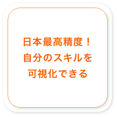 日本最高精度!自分のスキルを可視化できる